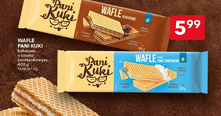 Wafle Pani Kuki o smaku śmietankowym promocja w LEWIATAN