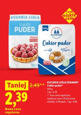 Cukier puder promocja w Lidl