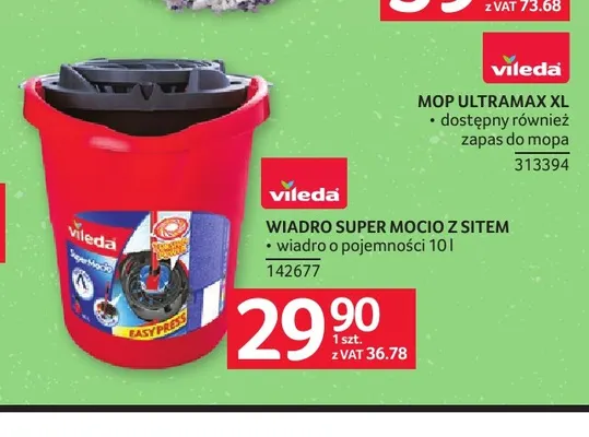Wiadro Super Mocio z sitem Vileda promocja w Selgros