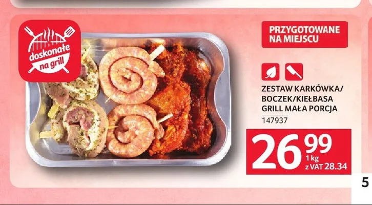 Zestaw karkówka boczek kiełbasa grill mała porcja promocja w Selgros
