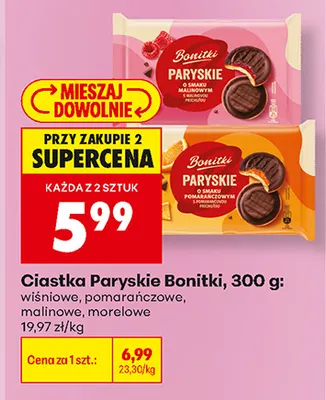 Ciastka Paryskie Bonitki pomarańczowe promocja w Biedronka