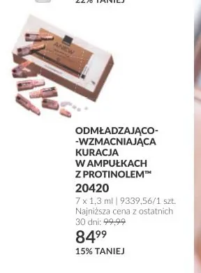 Odmładzająco-wzmacniająca kuracja w ampułkach z Protinolem Anew promocja w AVON