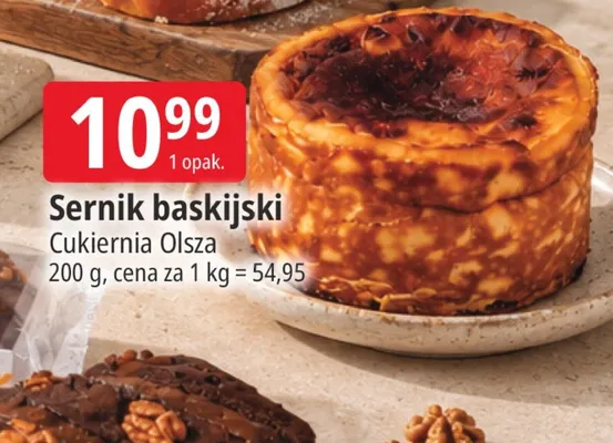 Sernik baskijski Cukiernia Olsza promocja w Leclerc