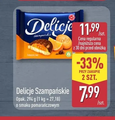Delicje Szampańskie pomarańczowe promocja w Aldi