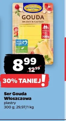 Ser Gouda Włoszczowa plastry promocja w Netto