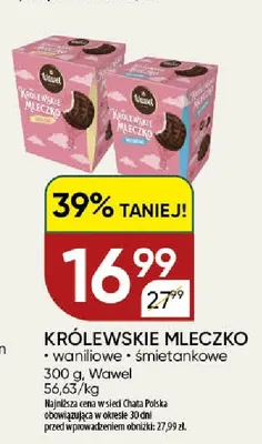 Królewskie Mleczko waniliowe Wawel promocja w Chata Polska