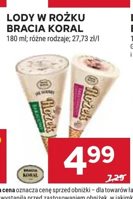 Lody w rożku Bracia Koral promocja w Stokrotka