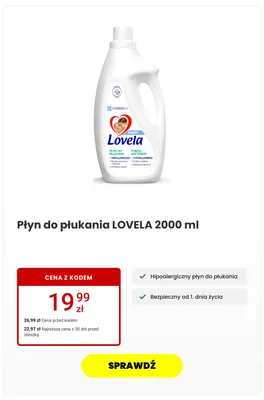 Płyn do płukania Lovela Baby promocja w Media Expert