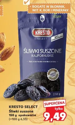 Śliwki suszone kalifornijskie Kresto Select promocja w Kaufland