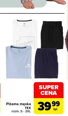 Piżama męska TEX promocja w Carrefour