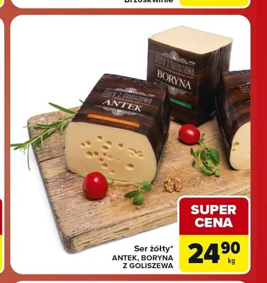 Ser żółty Boryna Ser z Goliszewa promocja w Carrefour Market