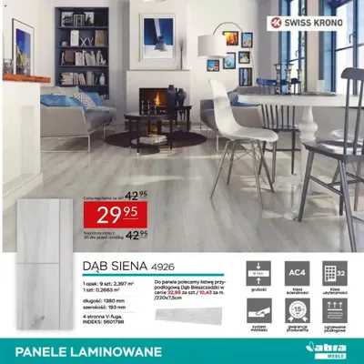 Panele laminowane Dąb Siena 4926 promocja w Abra Meble