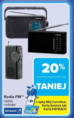Radia FM różne rodzaje promocja w Carrefour