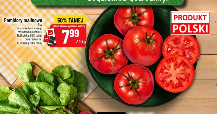 Pomidory malinowe polskie promocja w POLOmarket