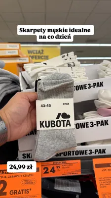 Skarpety męskie Kubota promocja w Biedronka