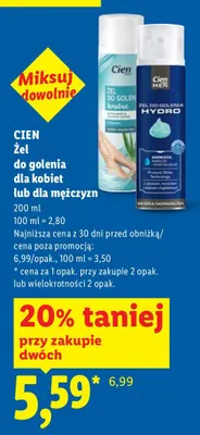Żel do golenia dla kobiet lub dla mężczyzn promocja w Lidl