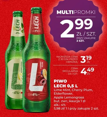 Piwo Lech Apple Lemongrass promocja w Duży Ben