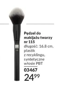 Pędzel do makijażu twarzy nr 115 długość 16,8cm promocja w AVON