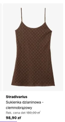 Sukienka dzianinowa Stradivarius ciemnobrązowa promocja w Lounge by Zalando