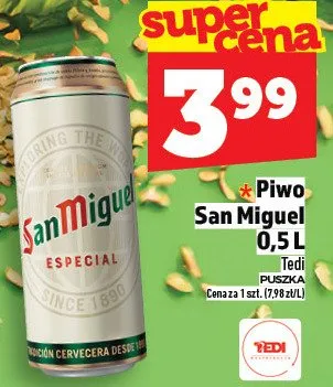 Piwo San Miguel Especial promocja w TOPAZ