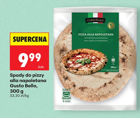 Spody do pizzy alla napoletana Gusto Bello promocja w Biedronka