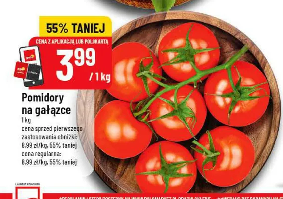Pomidory na gałązce promocja w POLOmarket