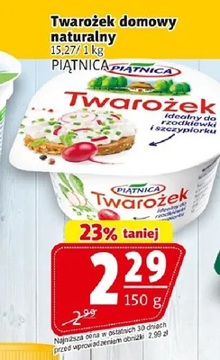 Twarożek domowy naturalny Piątnica promocja w Prim Market