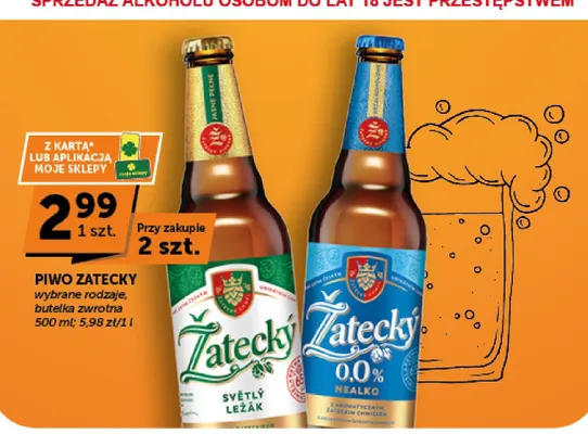 Piwo Zatecky Světly Ležák promocja w ABC