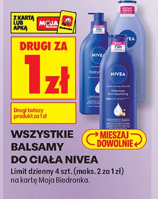 Balsamy do ciała Nivea promocja w Biedronka