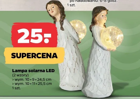 Lampa solarna LED figurka 10x9x24,5cm Netto promocja w Netto