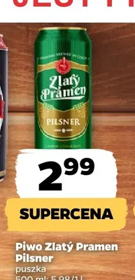 Piwo Zlatý Pramen Pilsner promocja w Netto