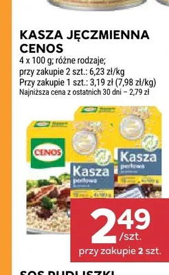 Kasza jęczmienna Cenos 4-pak promocja w Stokrotka