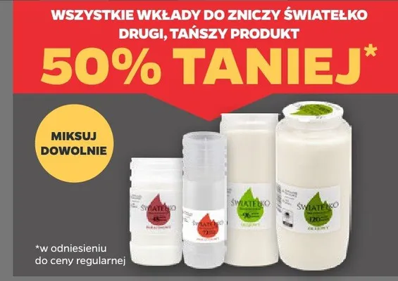 Wkłady do zniczy świątełko promocja w Netto