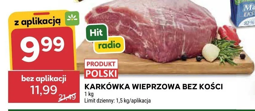 Karkówka wieprzowa bez kości promocja w Stokrotka