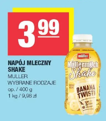Napój mleczny Shake Muller promocja w SPAR