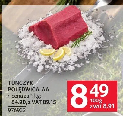 Tuńczyk polędwica AA promocja w Selgros