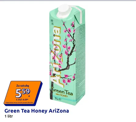 Herbata mrożona Green Tea Honey AriZona promocja w Action