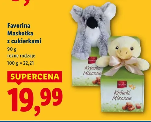 Maskotka z cukierkami promocja w Lidl