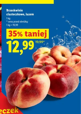 Brzoskwinie ciasteczkowe luzem promocja w Lidl