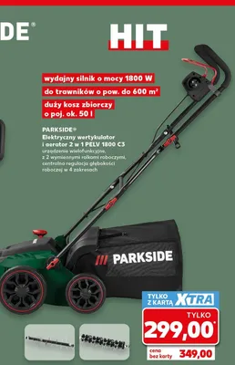 Elektryczny wertykulator i aerator Parkside 2w1 PELV 1800 C3 promocja w Kaufland