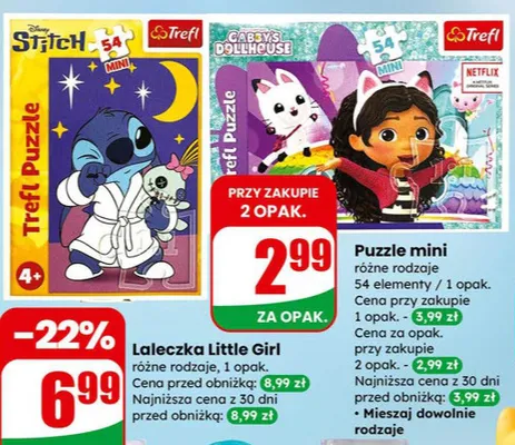 Laleczka Little Girl różne rodzaje promocja w Dino