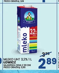 Mleko UHT 1 l Łowicz 3,2% promocja w Wafelek