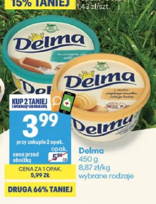 Delma ze szczypiorkiem promocja w Delikatesy Centrum