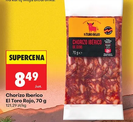 Kiełbasa Chorizo Iberico de Cebo, plastry promocja w Biedronka