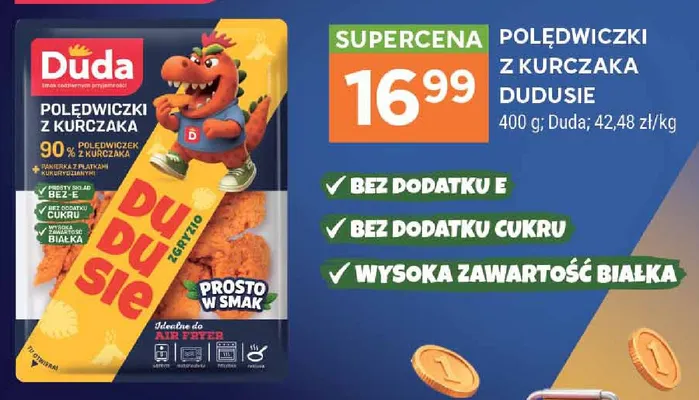 Połędwiczki z kurczaka Duda Dudusie promocja w Stokrotka