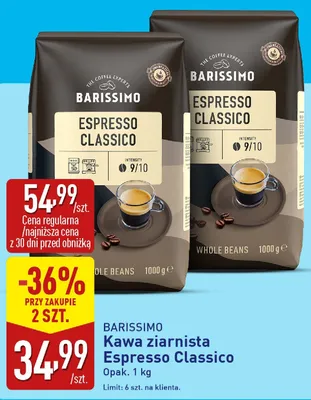 Kawa ziarnista Barissimo Espresso Classico promocja w Aldi