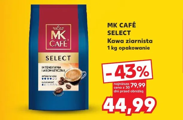 Kawa ziarnista MK Café Select promocja w Kaufland