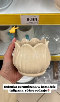 Osłonka ceramiczna tulipan promocja w Dino