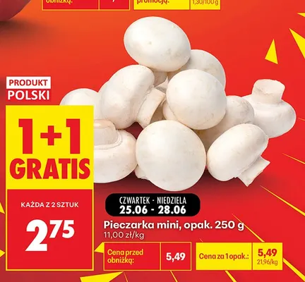 Pieczarka mini promocja w Biedronka