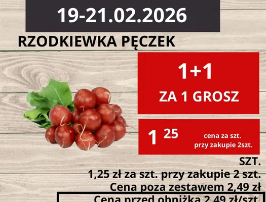 Rzodkiewka pęczek promocja w Supeco